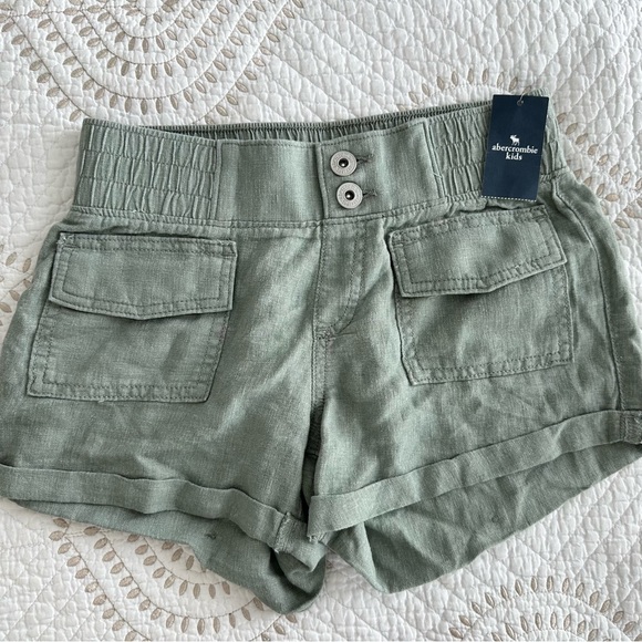 Abercrombie Kids Linen Blend Shorts + Art Class Distressed Jean Shorts sz 8-10 M - Picture 2 of 7